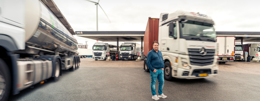 TFC Power CEO Alexander Zandbergen at the truck station in Meer.